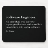 Software Engineer Definition Mouse Pad - Dunkel Mousepad (Vorne)