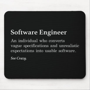 Software Engineer Definition Mouse Pad - Dunkel Mousepad