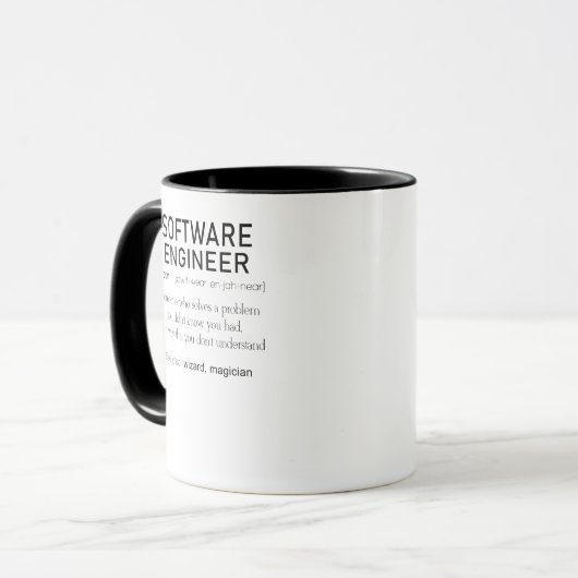 Software Engineer Definitions-Kodierer-Definition Tasse (Vorderseite Links)