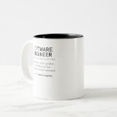 Software Engineer Definitions-Kodierer-Definition Zweifarbige Tasse (Vorderseite Links)