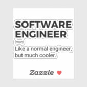 Software Engineer Funny Developer Sprichwort Aufkleber (Blatt)