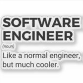 Software Engineer Funny Developer Sprichwort Aufkleber (Vorderseite)