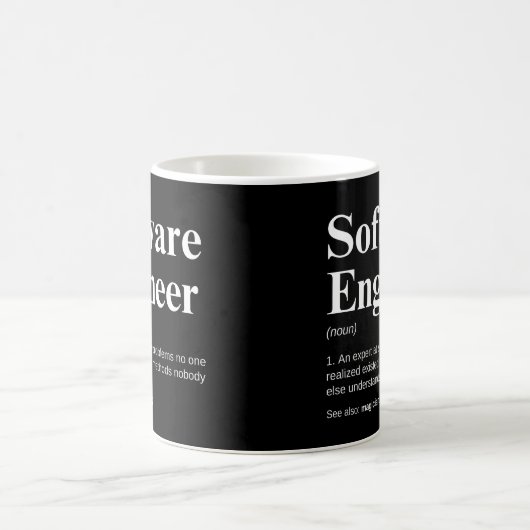 Software Engineer Funny Engineering Sprichwort Kaffeetasse (Mittel)