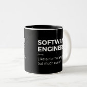 Software Engineer Funny Engineering Sprichwort Zweifarbige Tasse (VorderseiteRechts)