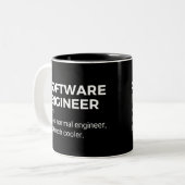 Software Engineer Funny Engineering Sprichwort Zweifarbige Tasse (Vorderseite Links)