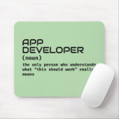 Software Engineer - Funny Job Definition Mousepad (Mit Mouse)