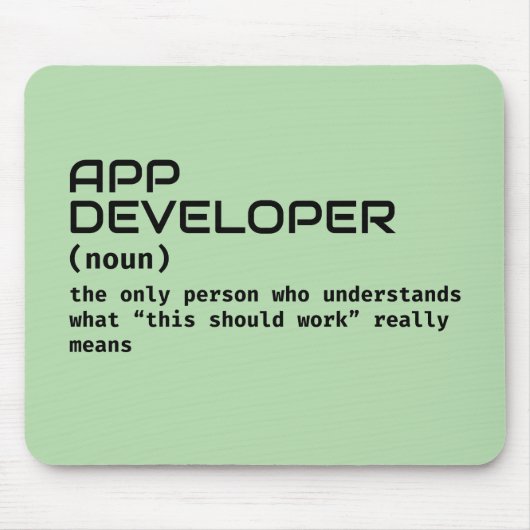 Software Engineer - Funny Job Definition Mousepad (Vorne)