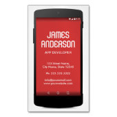 Software-Engineer für Handy-App-Entwickler Magnetische Visitenkarte (Vorderseite Vertikal)