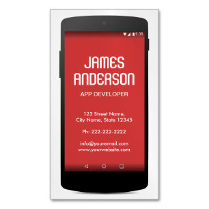Software-Engineer für Handy-App-Entwickler Magnetische Visitenkarte