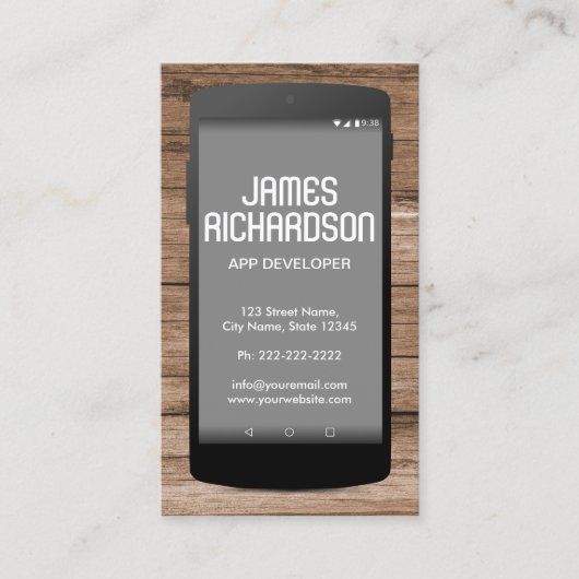 Software-Engineer für Handy-App-Entwickler Visitenkarte (Vorderseite)