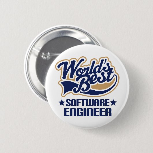 Software Engineer Geschenk Button (Vorne & Hinten)