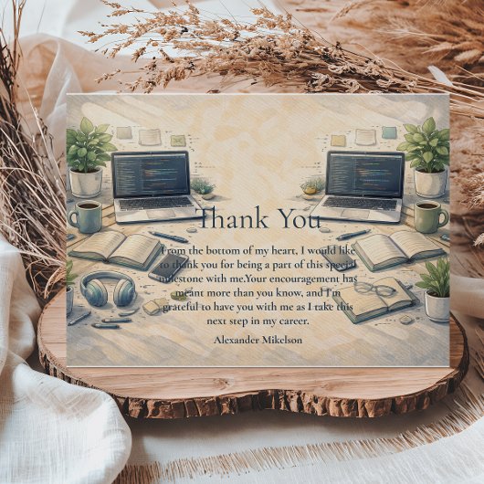 Software Engineer Graduation Dankeskarte