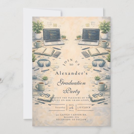 Software Engineer Graduation Einladung (Vorderseite)