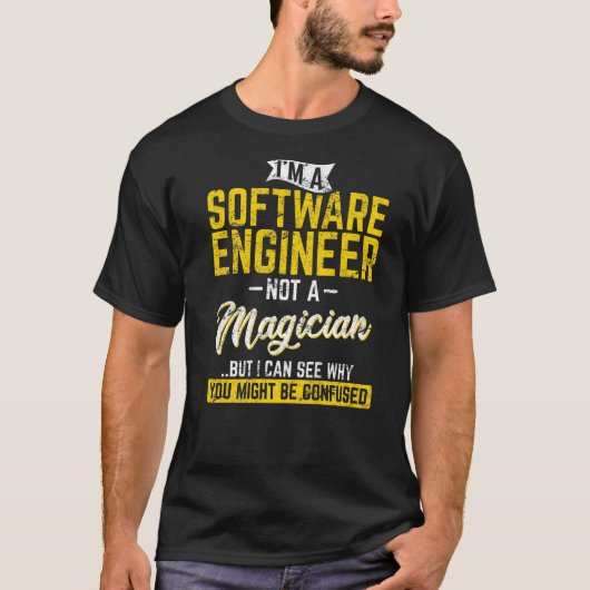 Software-Engineer kein Magier-Programmierer-Entwic T-Shirt (Vorderseite)
