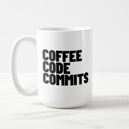 Software Engineer Leben - Kaffee Code Commits Entw Kaffeetasse (Links)