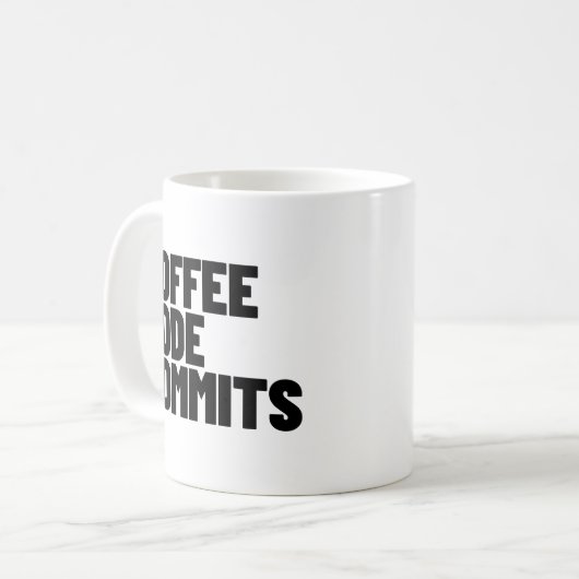 Software Engineer Leben - Kaffee Code Commits Entw Kaffeetasse (Vorderseite Links)