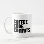 Software Engineer Leben - Kaffee Code Commits Entw Kaffeetasse (Links)