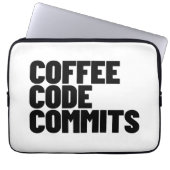 Software Engineer Leben - Kaffee Code Commits Entw Laptopschutzhülle (Vorderseite)