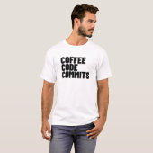 Software-Engineer-Leben - Kaffee Code Commits Entw T-Shirt (Vorne ganz)