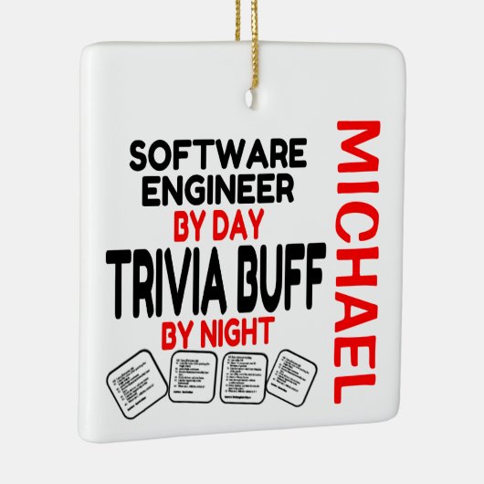 Software Engineer Lieben Trivia CUSTOM spielen Keramikornament (Rechts)