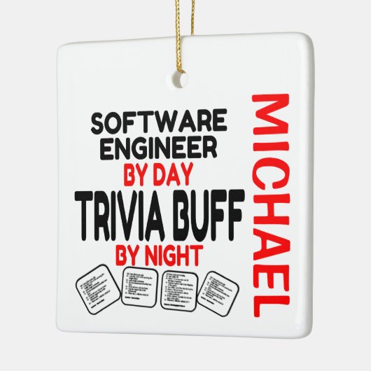 Software Engineer Lieben Trivia CUSTOM spielen Keramikornament (Links)