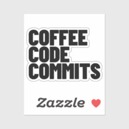 Software Engineer Life - Coffee Code Commits Devel Aufkleber