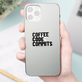 Software Engineer Life - Coffee Code Commits Devel Aufkleber (Telefon)