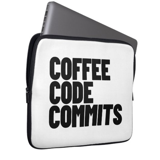 Software Engineer Life - Coffee Code Commits Devel Laptopschutzhülle (Vorne Rechts)