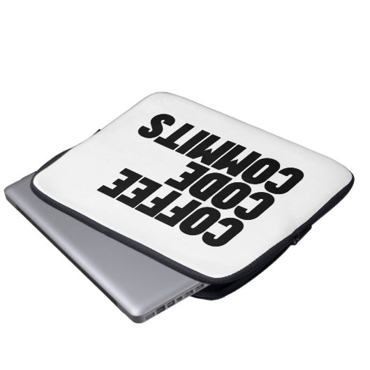 Software Engineer Life - Coffee Code Commits Devel Laptopschutzhülle (Vorne Knopf)