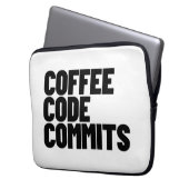 Software Engineer Life - Coffee Code Commits Devel Laptopschutzhülle (Vorderseite Links)