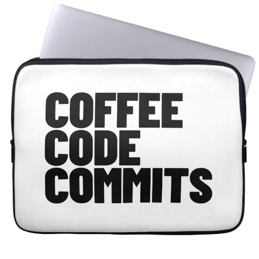 Software Engineer Life - Coffee Code Commits Devel Laptopschutzhülle (Vorderseite)