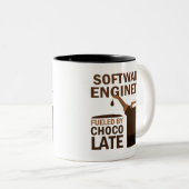 Software Engineer (lustige) Schokolade Zweifarbige Tasse (VorderseiteRechts)