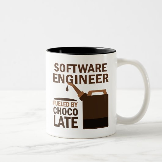 Software Engineer (lustige) Schokolade Zweifarbige Tasse (Rechts)