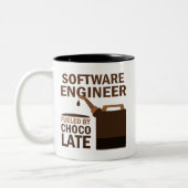 Software Engineer (lustige) Schokolade Zweifarbige Tasse (Links)