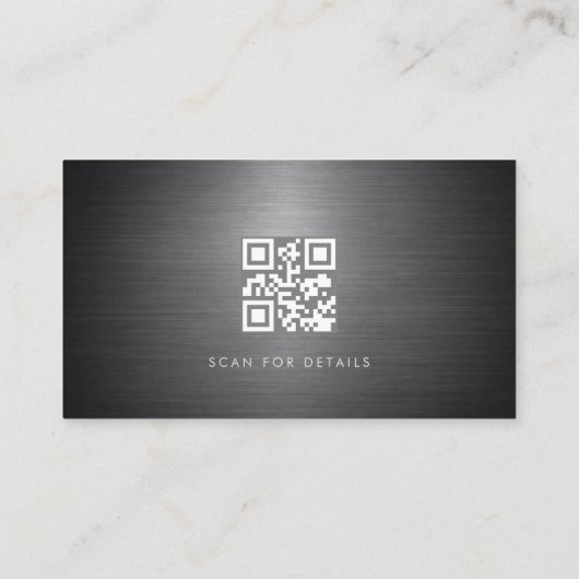 Software Engineer Metallic QR Code Visitenkarte (Rückseite)