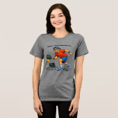 Software Engineer Playing Pickleball with a Paddle Tri-Blend Shirt (Vorderseite voll)