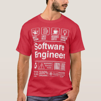 Software Engineer Product Label Funny Gift 2 T-Shirt