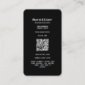 Software Engineer Programmierer Entwickler Schwarz Visitenkarte (Rückseite)