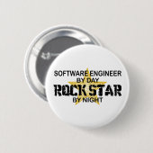 Software Engineer Rockstar bis zum Nacht Button (Vorne & Hinten)