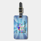 Software Engineer Superhero Gepäckanhänger (Vorderseite vertikal)