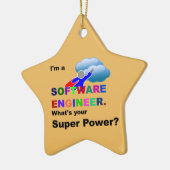 Software Engineer Superhero Keramikornament (Links)