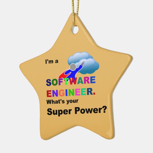 Software Engineer Superhero Keramikornament (Links)