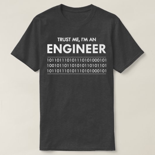Software Engineer Vertrauen Sie mir als Ingenieur T-Shirt (Design vorne)