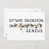 Software Engineering Genius Postkarte (Vorne/Hinten)
