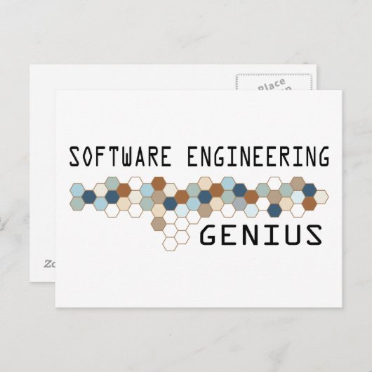 Software Engineering Genius Postkarte (Vorne/Hinten)