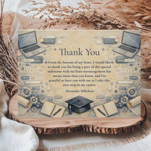 Software Engineering Graduation Dankeskarte