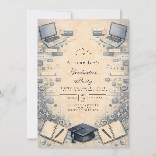 Software Engineering Graduation Einladung (Vorderseite)