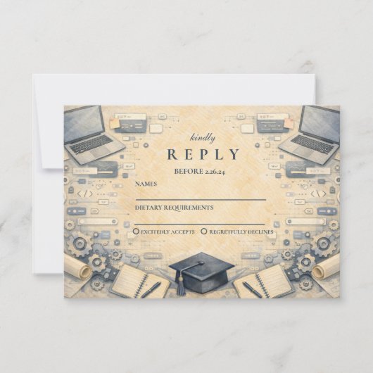 Software Engineering Graduation RSVP Karte (Vorderseite)