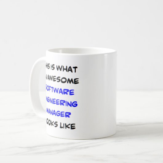 Software Engineering Manager, phantastisch Kaffeetasse (Vorderseite Links)