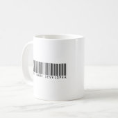 Software-Entwickler-Bar-Code Kaffeetasse (Vorderseite Links)